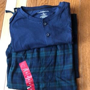 NWT - Henley & Flannel Pajama Pant two-piece set